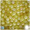 BeadTin Yellow Transparent AB 8mm Round Plastic Craft Beads (150pcs)